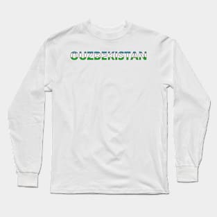 Drapeau Ouzbékistan Long Sleeve T-Shirt